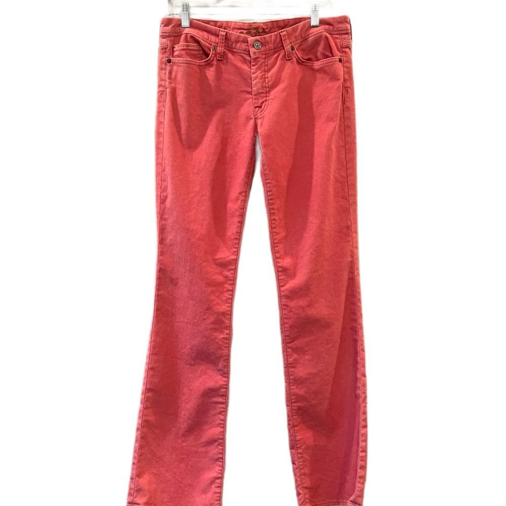 7 For All Mankind Women’s Size 31 Pink Corduroy Vintage y2k Jeans $228 Retail